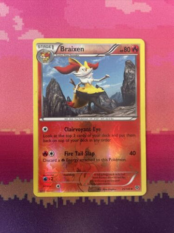 Pokemon Card Braixen XY Base Set Reverse Holo 25/146 Near Mint