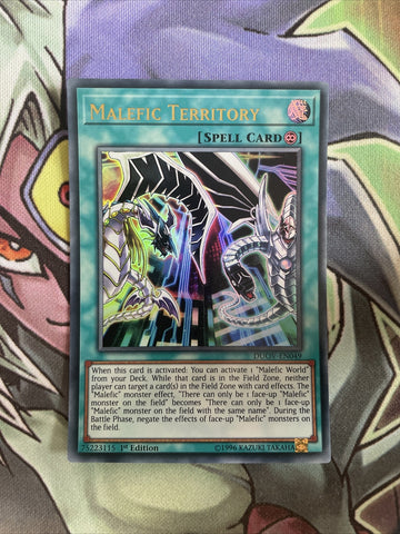 DUOV-EN049 Malefic Territory Ultra Rare ANUBIS SHIFT 1st Edition NM Yugioh