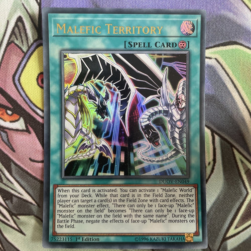 DUOV-EN049 Malefic Territory Ultra Rare ANUBIS SHIFT 1st Edition NM Yugioh