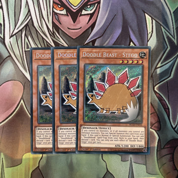 BLCR-EN032 x3 Doodle Beast - Stego Secret Rare Excellent Condition Yugioh