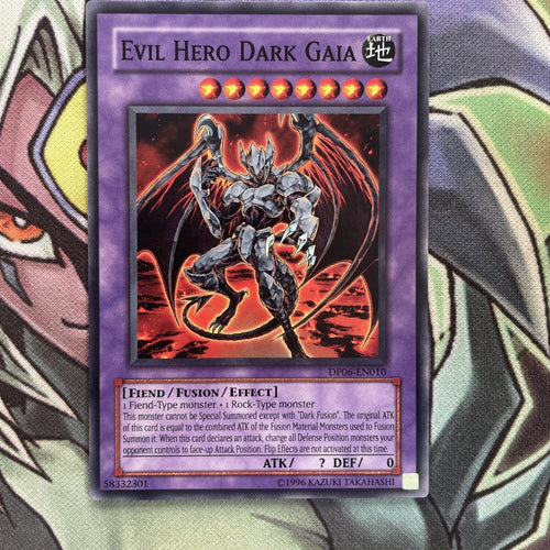 DP06-EN010 Evil Hero Dark Gaia Common Unl Edition NM Yugioh Card