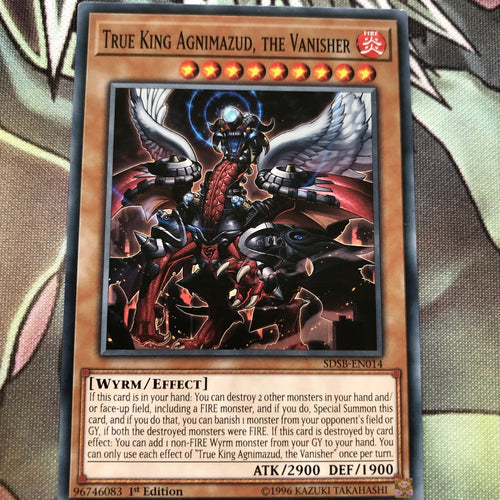 SDSB-EN014 TRUE KING AGNIMAZUD, THE VANISHER Common 1st Edition YuGiOh Card