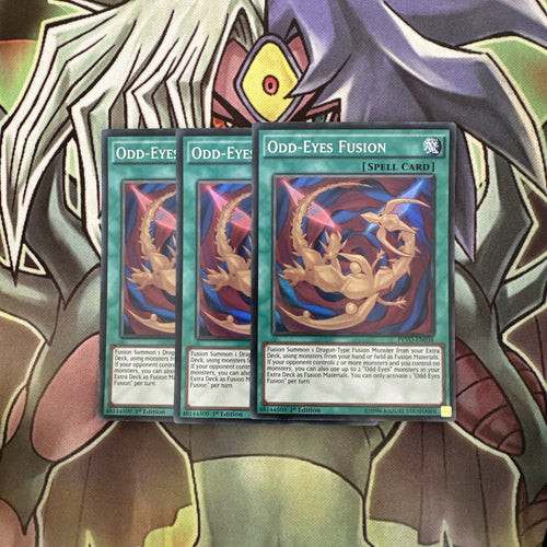 PEVO-EN038 x3 Odd-Eyes Fusion Super Rare Excellent Condition Yugioh