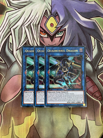 SDRR-EN043 x3 Quadborrel Dragon Ultra Rare Excellent Condition Yugioh