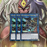 SDRR-EN043 x3 Quadborrel Dragon Ultra Rare Excellent Condition Yugioh
