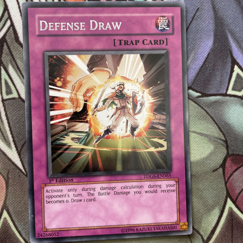 TDGS-EN065 Defense Draw Rare 1st Edition NM Yugioh Card