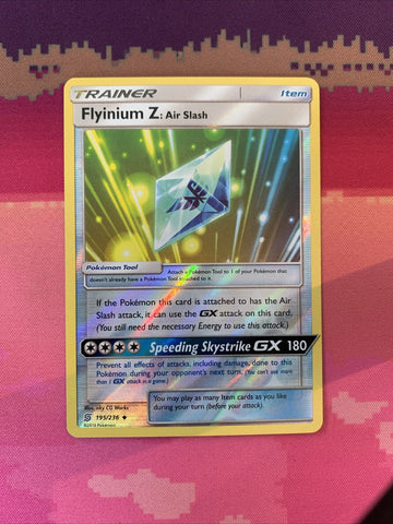 Pokemon Card Flyinium Z: Air Slash Unified Minds Reverse Holo 195/236 Near Mint