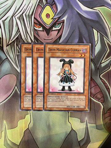SD6-EN015 x3 Ebon Magician Curran Common Excellent Condition Yugioh