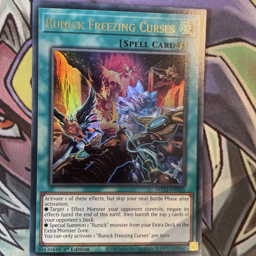 MP23-EN245 Runick Freezing Curses Ultra Rare 1st Edition NM Yugioh Card