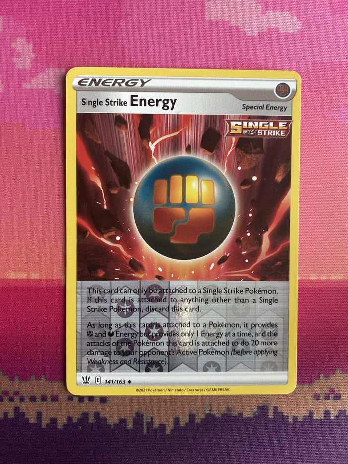 Pokemon Card Single Strike Energy Battle Styles Reverse Holo 141/163 NM
