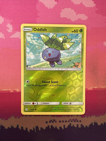 Pokemon Card Oddish Cosmic Eclipse Reverse Holo 2/236 Near Mint