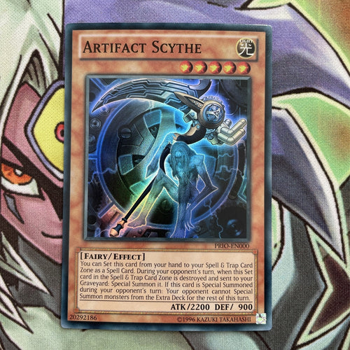 PRIO-EN000 Artifact Scythe Super Rare UNL Edition NM Yugioh Card
