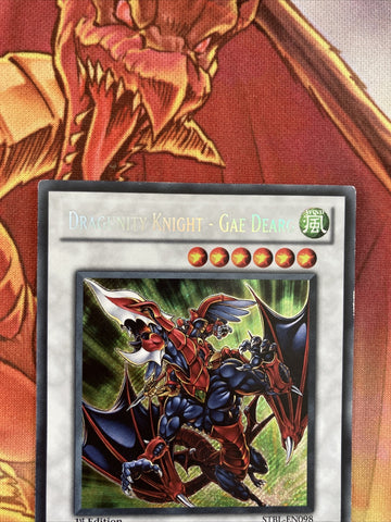 STBL-EN098  Dragunity knight Gae Dearg 1st Edition Secret rare Yugioh Card LP (back)
