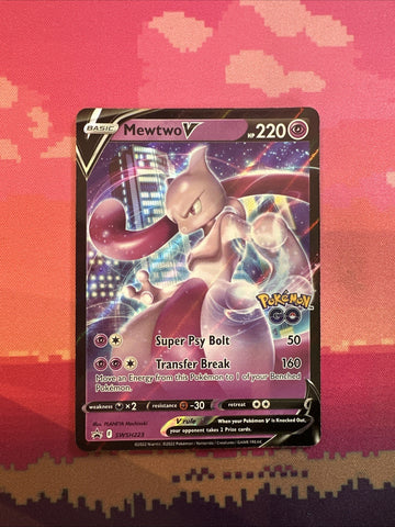 Pokemon Card Mewtwo V SWSH223 Black Star Promo Near Mint