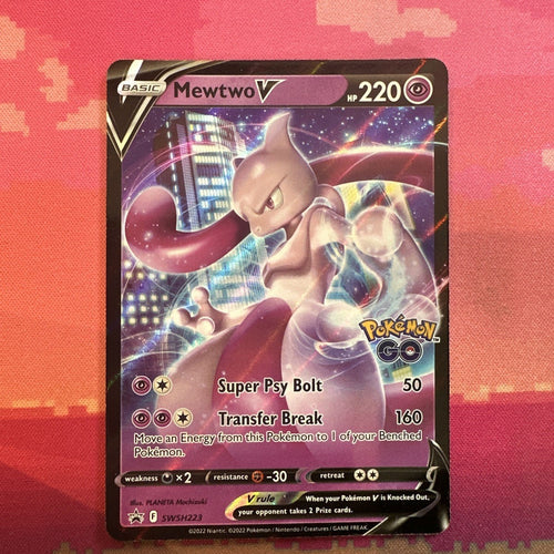 Pokemon Card Mewtwo V SWSH223 Black Star Promo Near Mint