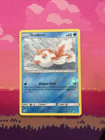 Pokemon Card Goldeen Unbroken Bonds Reverse Holo 48/214 NM
