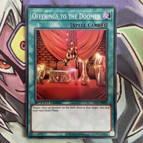 STP3-EN010 Offerings To The Doomed Super Rare Speed Duel NM Yugioh Card
