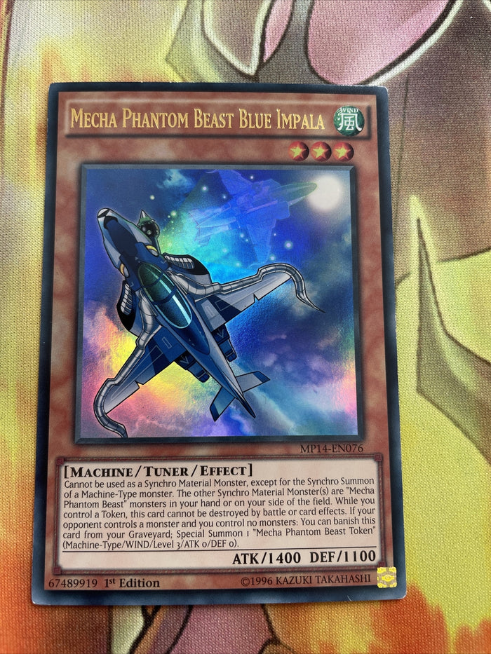 MP14-EN076 Mecha Phantom Beast Blue Impala Ultra Rare 1st Edition YuGiOh Card