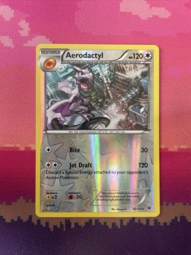 Pokemon Card Aerodactyl Fates Collide Reverse Holo Rare 76/124 Near Mint