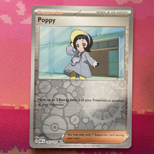 Pokemon Card Poppy Obsidian Flames Reverse Holo 193/197 NM
