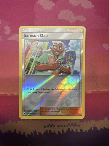 Pokemon Card Samson Oak Unbroken Bonds Reverse Holo 185/214 NM