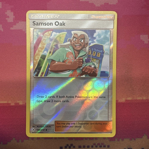 Pokemon Card Samson Oak Unbroken Bonds Reverse Holo 185/214 NM