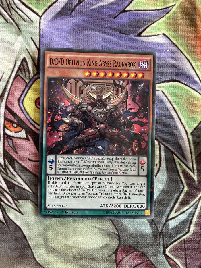 SP17-EN029 D/D/D Oblivion King Abyss Ragnarock Starfoil 1st EdNM Yugioh Card