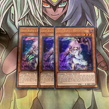 LCKC-EN079 x3 Ghost Reaper & Winter Cherries Ultra Excellent Condition Yugioh