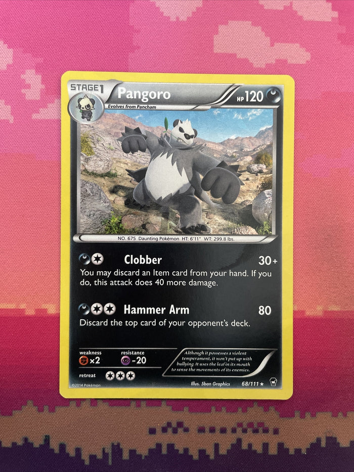 Pokemon Card Pangoro Furious Fists Cracked Ice Holo Rare 68/111 Near Mint