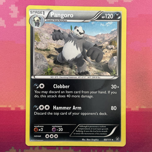 Pokemon Card Pangoro Furious Fists Cracked Ice Holo Rare 68/111 Near Mint