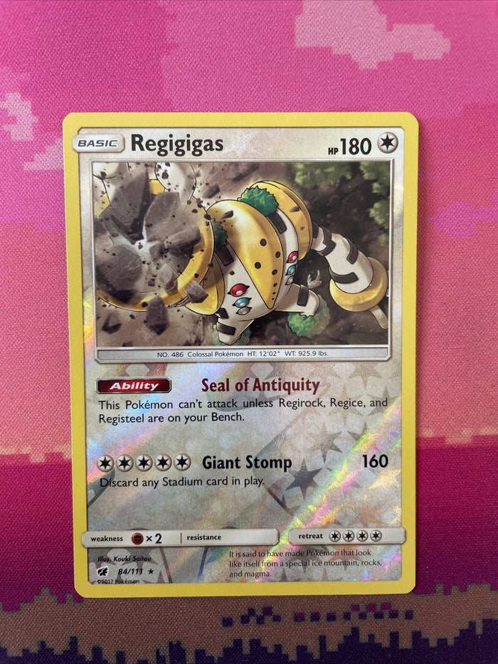 Pokemon Card Regigigas Crimson Invasion Reverse Holo Rare 84/111 NM