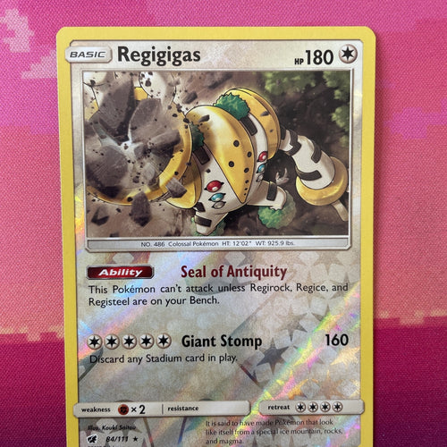 Pokemon Card Regigigas Crimson Invasion Reverse Holo Rare 84/111 NM