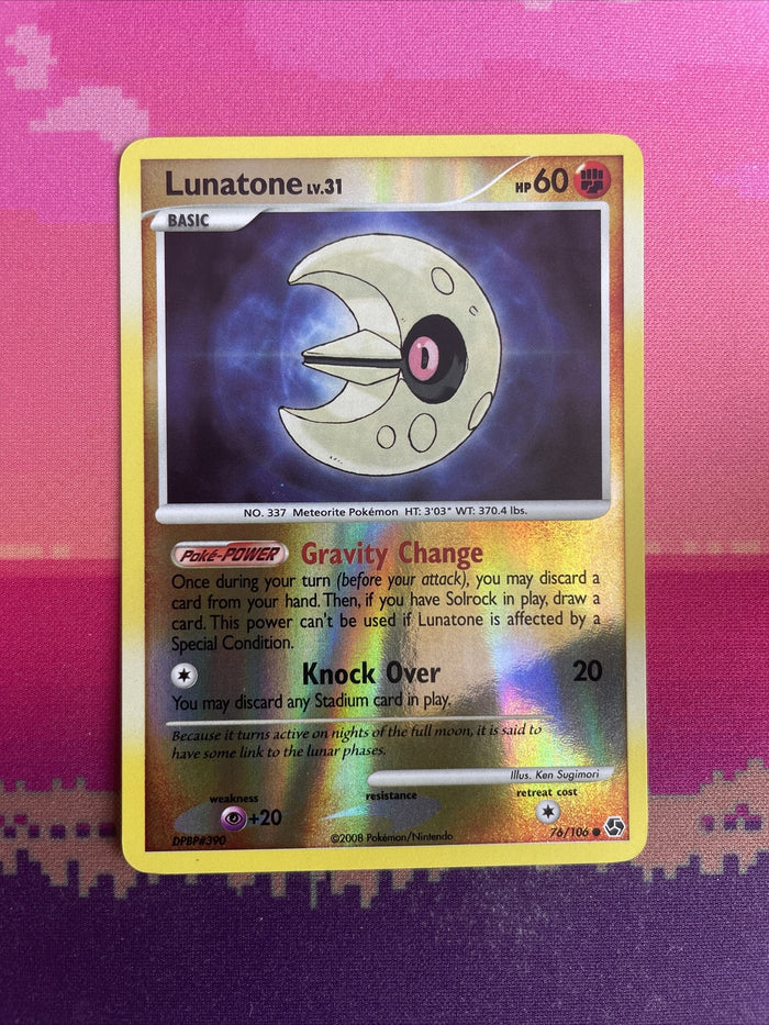 Pokemon Card Lunatone Great Encounters Reverse Holo 76/106 Near Mint