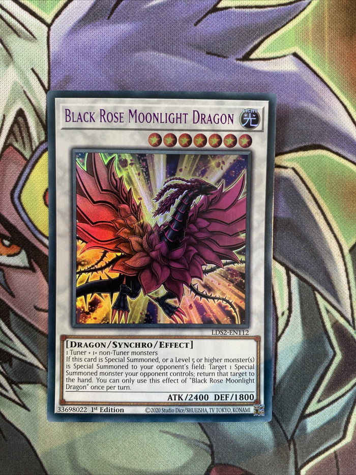 LDS2-EN112 Black Rose Moonlight Dragon Ultra Rare Purple 1st Edition NM Yugioh