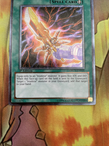 ORCS-EN054 Yugioh Ultimate Rare Inzektor Sword - Zektkaliber 1ST Edition (back)