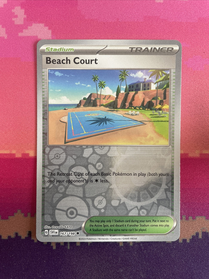 Pokemon Card Beach Court Scarlet & Violet Reverse Holo 167/198 NM