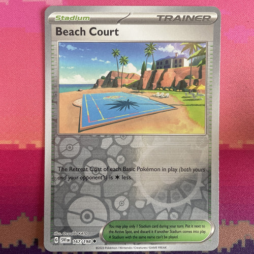 Pokemon Card Beach Court Scarlet & Violet Reverse Holo 167/198 NM
