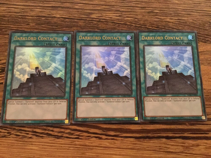 BLRR-EN094 YUGIOH CARD  3x DARKLORD CONTACT  ULTRA  RELENTLESS REVENGE