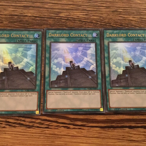 BLRR-EN094 YUGIOH CARD  3x DARKLORD CONTACT  ULTRA  RELENTLESS REVENGE
