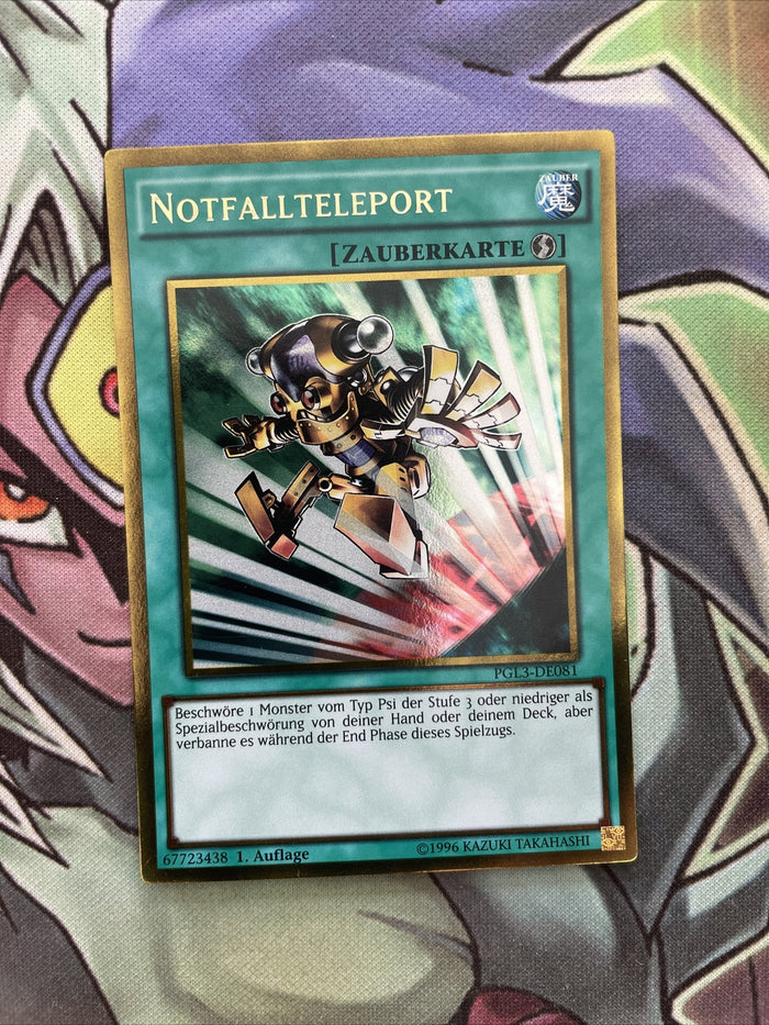 PGL3-EN081 Emergency Teleport Foreign Gold Rare 1st Edition NM Yugioh
