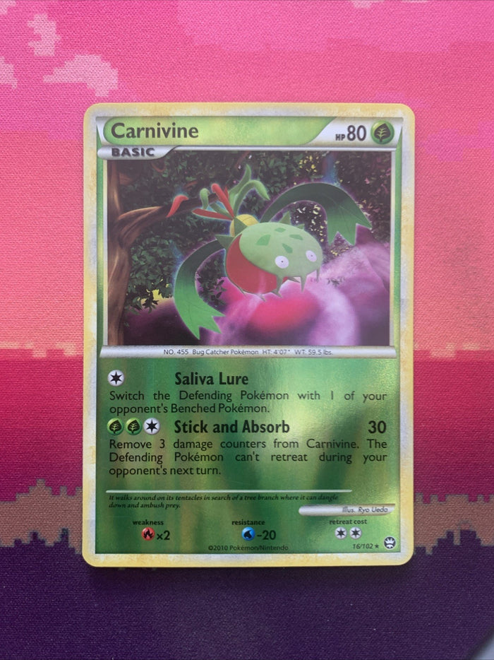 Pokemon Card Carnivine Triumphant Reverse Holo Rare 16/102 Near Mint