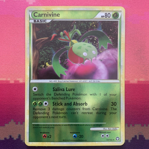 Pokemon Card Carnivine Triumphant Reverse Holo Rare 16/102 Near Mint