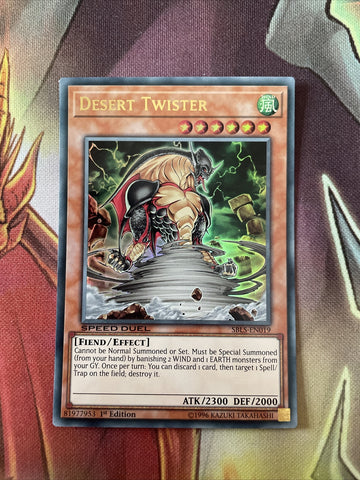 SBLS-EN019 Desert Twister Ultra Rare 1st Edition Mint YuGiOh Card