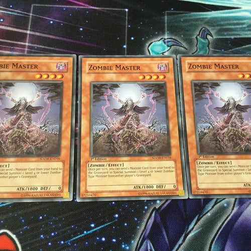 SDZW-EN016 Zombie Master 1st Edition X3 PLAYSET COMMON Yugioh