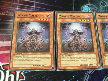 SDZW-EN016 Zombie Master 1st Edition X3 PLAYSET COMMON Yugioh (back)