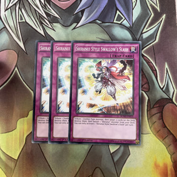 BOSH-EN075 x3 Shiranui Style Swallow's Slash Common Excellent Condition Yugioh