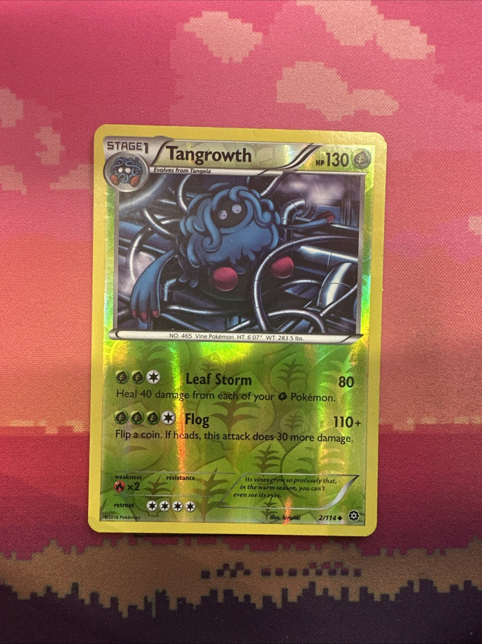 Pokemon Card Tangrowth Steam Siege Reverse Holo 2/114 Near Mint
