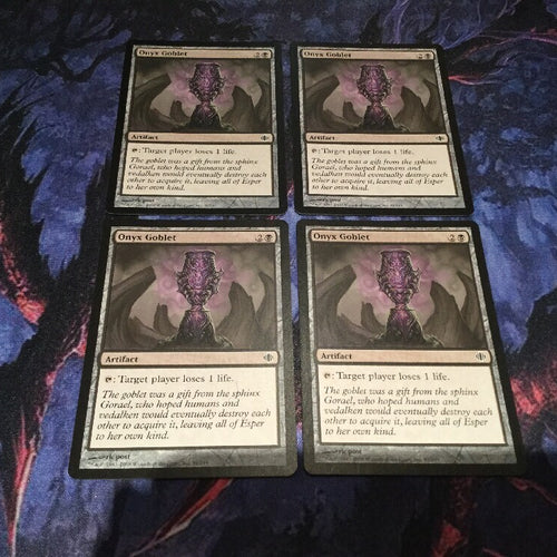 x4 Onyx Goblet - Shards Of Alara Excellent Magic MTG