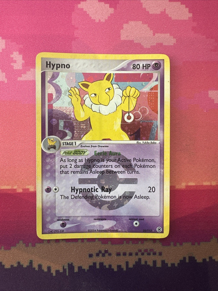 Pokemon Card Hypno EX FireRed LeafGreen Reverse Holo Rare 25/112 Near Mint