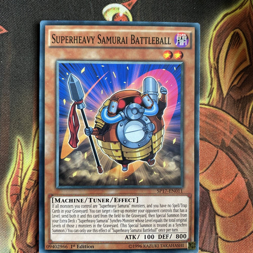 SP17-EN011 Superheavy Samurai Battleball Common 1st Edition NM Yugioh Card